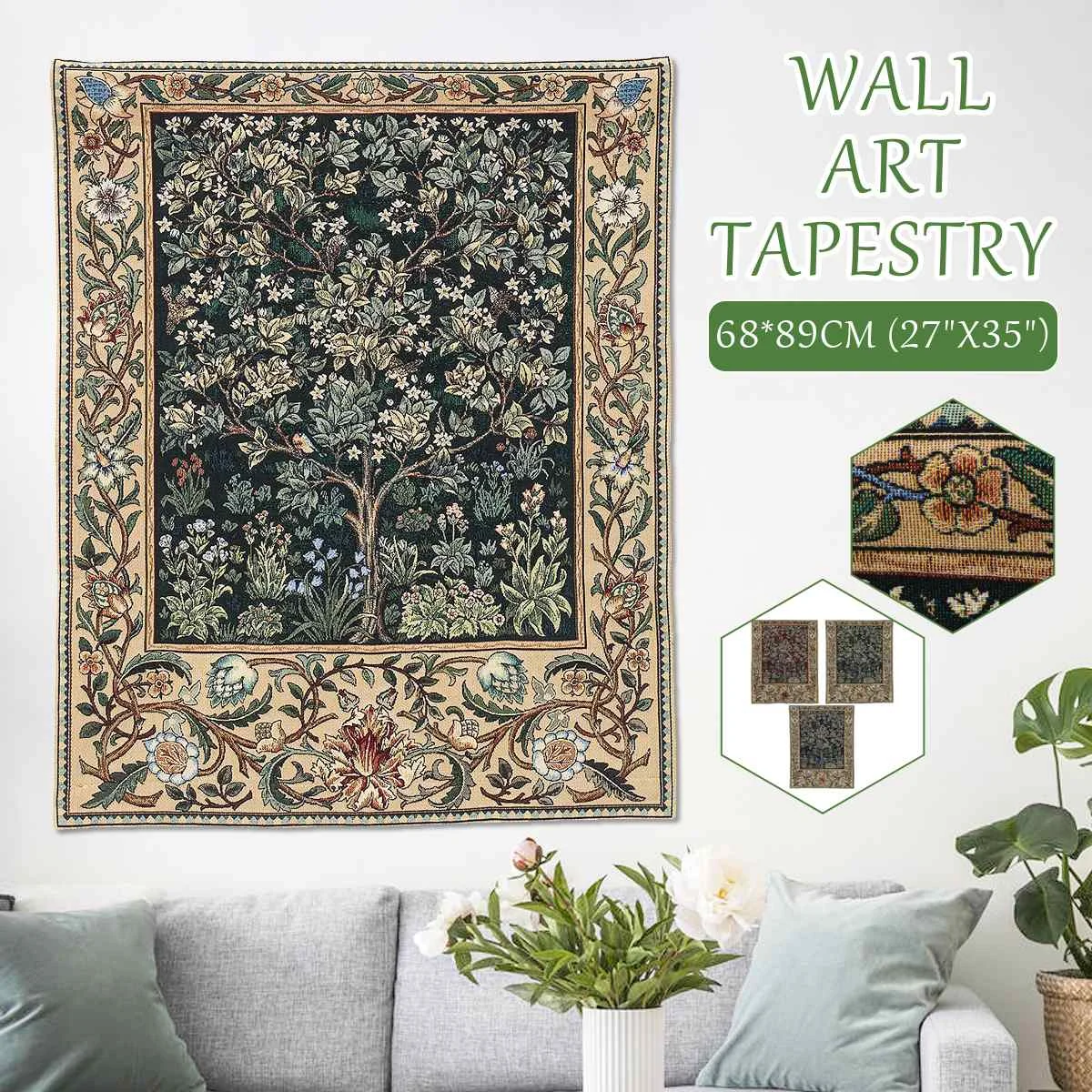 William Morris Tree of Life Wall Tapestry Wall Hanging Belgium Moroccan Decor Decorative Wall Cloth Tapestries 68*89cm
William Morris Tree of Life Wall Tapestry Wall Hanging Belgium Moroccan Decor Decorative Wall Cloth Tapestries 68*89cm