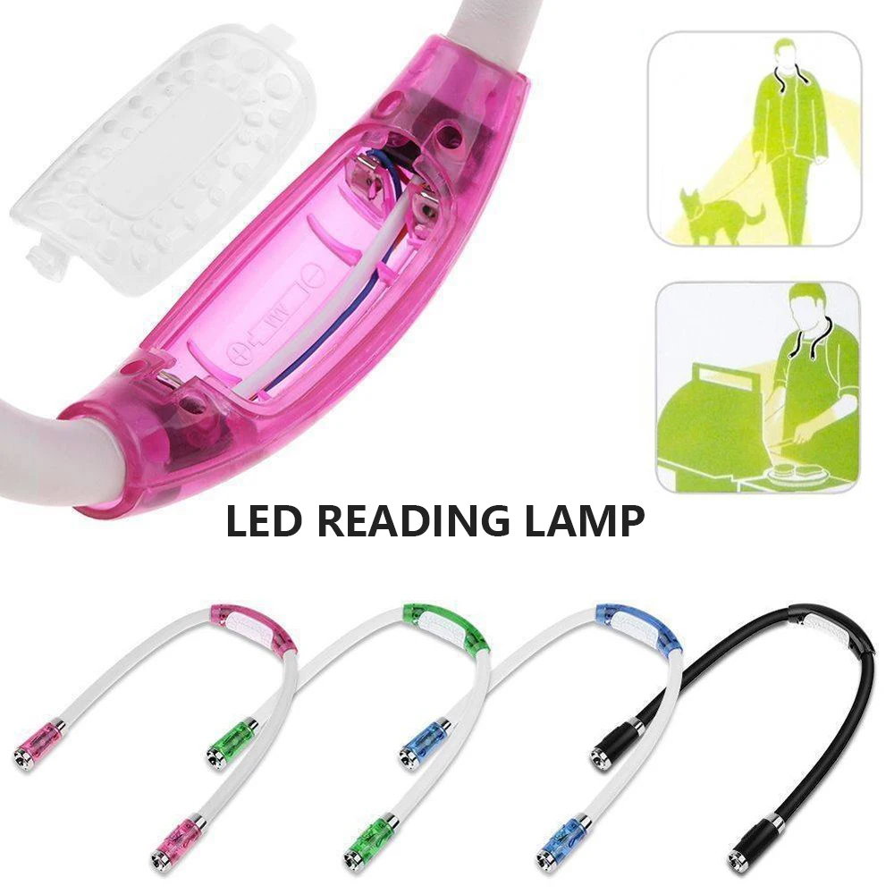 

LED Neck Reading Light Eye Caring LED Neck Book Light 3 Brightness Levels Neck Reading Lamp Flexible Hands Free Hug Book Lights