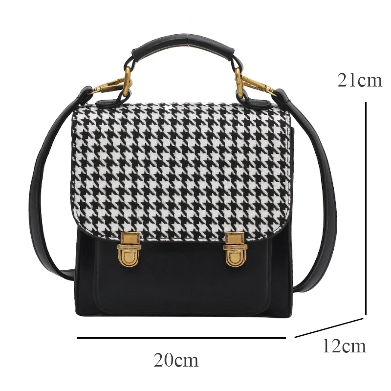 Fashion Houndstooth Mini Backpack Purse for Women Small Cute Back Pack Leather Mochilas Para Mujer Designer Bagpack Travel Sac
Fashion Houndstooth Mini Backpack Purse for Women Small Cute Back Pack Leather Mochilas Para Mujer Designer Bagpack Travel Sac