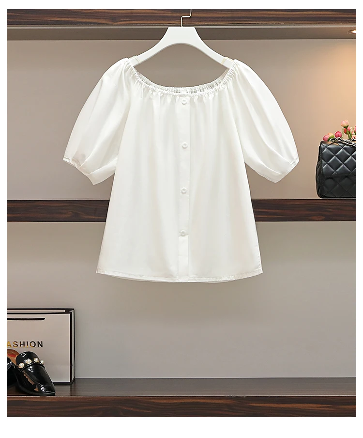 Summer Women Plus Size Fashion 2 Piece Set Elegant Short Sleeve Tops + Strap Dress Suits Ladies Sweet Casual Set Clothing Female
Summer Women Plus Size Fashion 2 Piece Set Elegant Short Sleeve Tops + Strap Dress Suits Ladies Sweet Casual Set Clothing Female