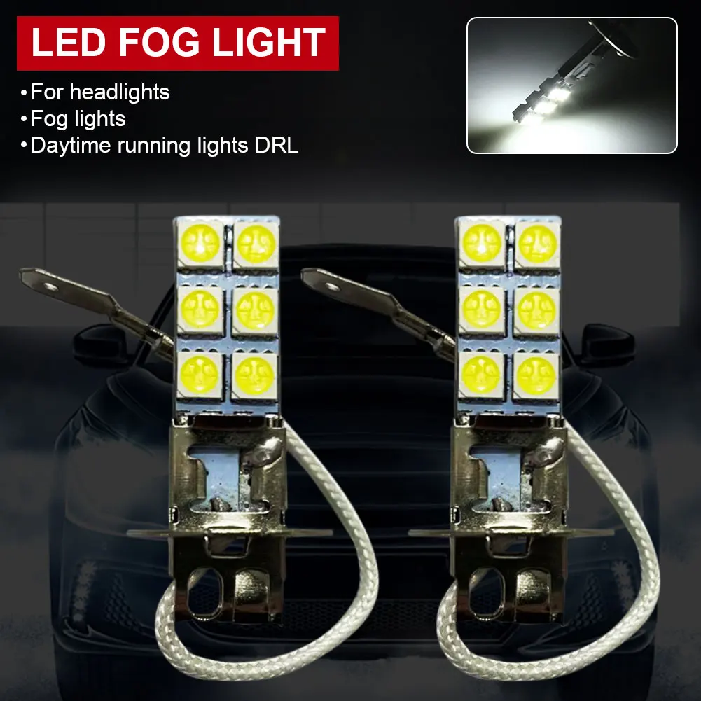 2PC NEW H3 12LED Headlight Bulbs 6000K Super White 55W LED Headlight Bulbs Kit Fog Driving Light High Quality Fog lights
2PC NEW H3 12LED Headlight Bulbs 6000K Super White 55W LED Headlight Bulbs Kit Fog Driving Light High Quality Fog lights