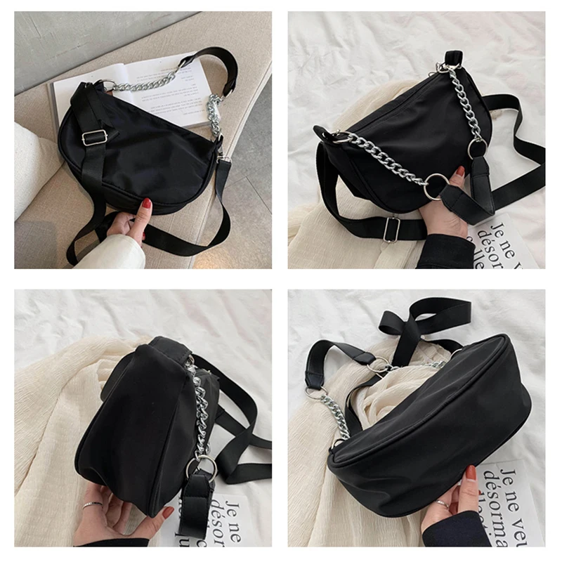 Mihaivina Nylon Baguette Bag For Women Handbags Shoulder Crossbody Bags Female Small Subaxillary Bag With Chain Bolsa Feminina
Mihaivina Nylon Baguette Bag For Women Handbags Shoulder Crossbody Bags Female Small Subaxillary Bag With Chain Bolsa Feminina