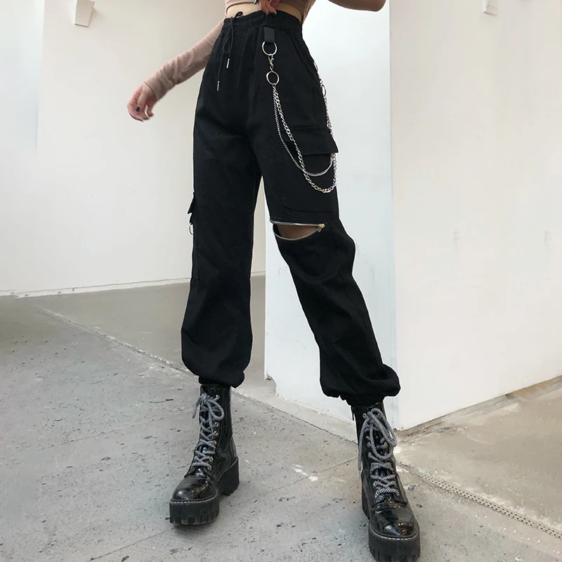Women High Waist Cargo Pants New Arrival Handsome Zipper Loose Streetwear Trousers Plus Size Woman Korean Casual Pants
Women High Waist Cargo Pants New Arrival Handsome Zipper Loose Streetwear Trousers Plus Size Woman Korean Casual Pants
