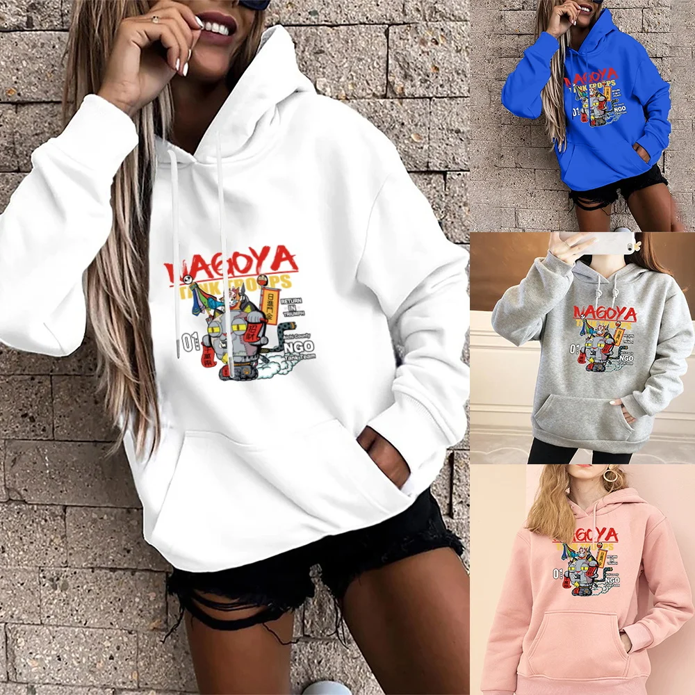 Women's Fashion Hoodie Casual Long Sleeve Pullover Loose Sweatshirt Cute Cartoon Machine Mask Print Girls Harajuku Hoodies 
Women's Fashion Hoodie Casual Long Sleeve Pullover Loose Sweatshirt Cute Cartoon Machine Mask Print Girls Harajuku Hoodies