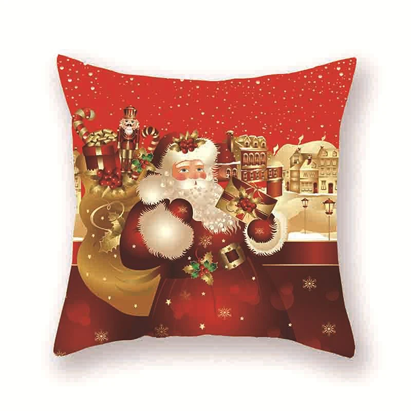 

Новый рождественский чехол для подушки, подушка с Санта-Клаусом, высококачественное Рождественское украшение для дивана, милый красный Декор для дома с героями мультфильмов