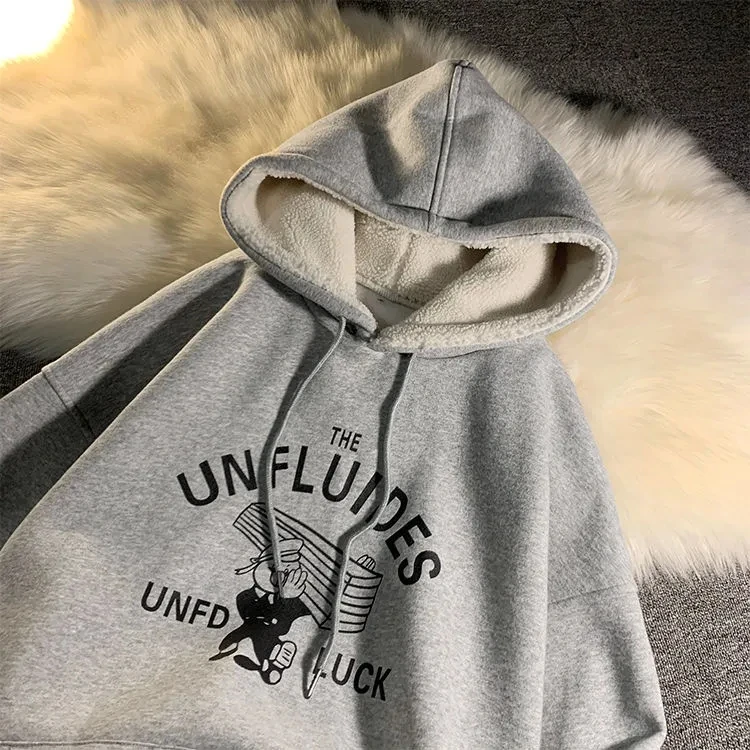 Shaker fleece hoodie male INS trend Hooded lamb wool plus fleece plus thick autumn/winter loose warm couples coat
Shaker fleece hoodie male INS trend Hooded lamb wool plus fleece plus thick autumn/winter loose warm couples coat