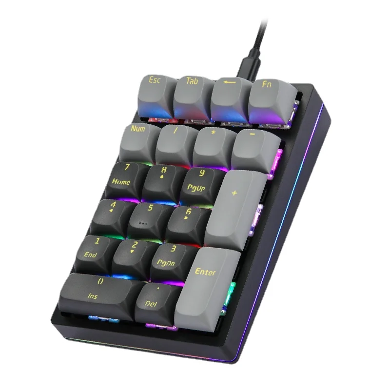 K3 Mechanical Numeric keyboard Portable 21 Keys RGB Backlight GPRO Switch Hot Swap USB wired External laptop desktop computer
K3 Mechanical Numeric keyboard Portable 21 Keys RGB Backlight GPRO Switch Hot Swap USB wired External laptop desktop computer
