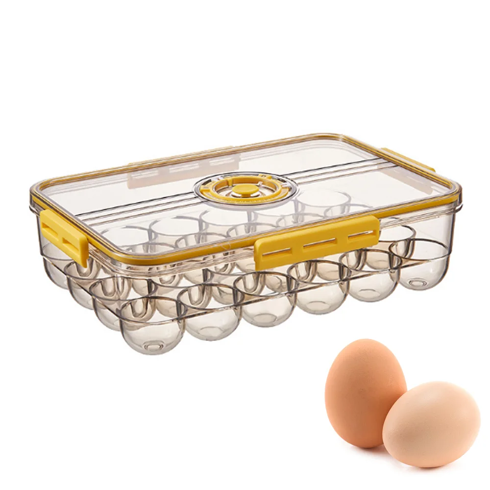HPDEAR Refrigerator Transparent Plastic Egg Storage Holder, Accommodate 24 Eggs, Can Record The Storage Time
HPDEAR Refrigerator Transparent Plastic Egg Storage Holder, Accommodate 24 Eggs, Can Record The Storage Time
