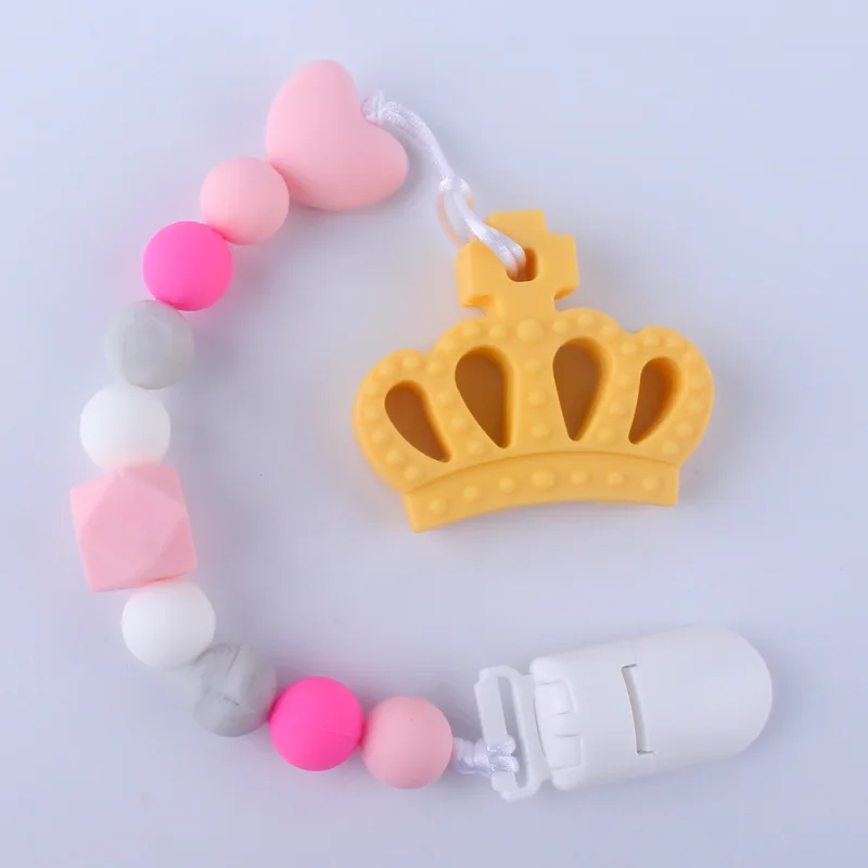XCQGH 5PCS Silicone Baby Teether Crown Beads Molar Sticks Toys Baby Pacifier Chain Accessories Teether
XCQGH 5PCS Silicone Baby Teether Crown Beads Molar Sticks Toys Baby Pacifier Chain Accessories Teether