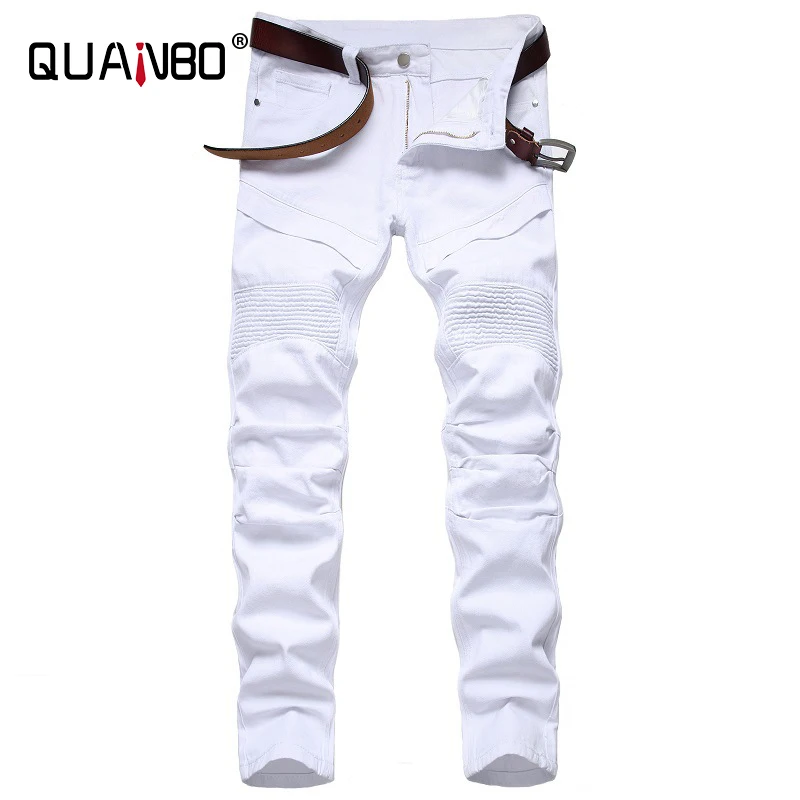 Plus Size 42 White Black Men for Denim Jeans 2020 New Fashion Moto Biker Distressed Jeans Men Denim Trousers
Plus Size 42 White Black Men for Denim Jeans 2020 New Fashion Moto Biker Distressed Jeans Men Denim Trousers