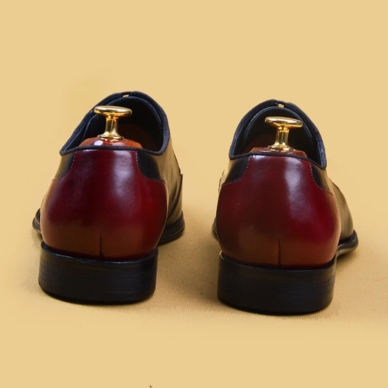 Fashion Designer Genuine Leather Formal Dress Brogues Shoes Pointed Toe Laces Men's Wingtip Party Office Oxfords For Male AS327 
Fashion Designer Genuine Leather Formal Dress Brogues Shoes Pointed Toe Laces Men's Wingtip Party Office Oxfords For Male AS327