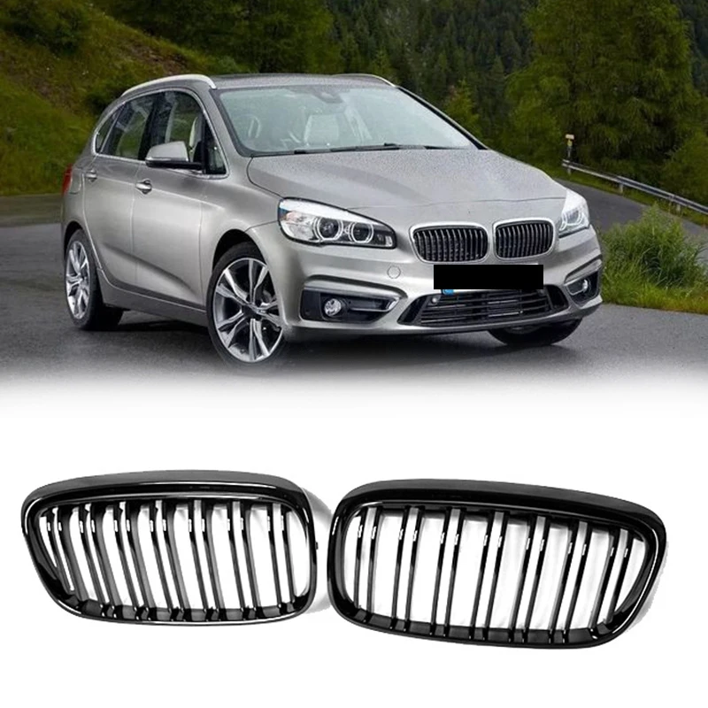 Car Dual-Slat Grille Front Bumper Kidney Grille for-BMW 2-Series F45 F46 2014-2016
Car Dual-Slat Grille Front Bumper Kidney Grille for-BMW 2-Series F45 F46 2014-2016