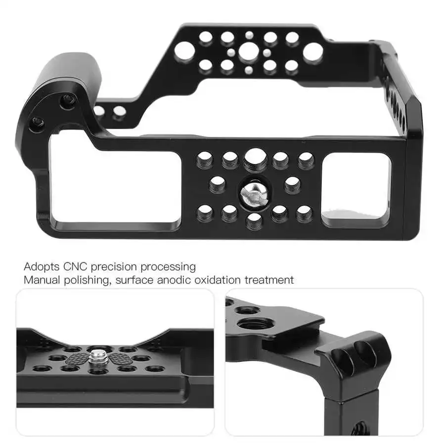 Camera Cage Aluminum Photography Vlog Camera Cage Mount Rig with Multiple 1/4 inch and 3/8 inch Threaded Holes Cold Shoe Port 
Camera Cage Aluminum Photography Vlog Camera Cage Mount Rig with Multiple 1/4 inch and 3/8 inch Threaded Holes Cold Shoe Port