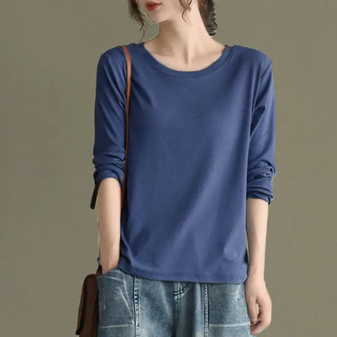 New Pure Cotton Bottoming Aesthetic Long Sleeve Woman Tshirts Clothing Women's T Shirts Winter Women T-shirt Casual O-Neck Tops
New Pure Cotton Bottoming Aesthetic Long Sleeve Woman Tshirts Clothing Women's T Shirts Winter Women T-shirt Casual O-Neck Tops