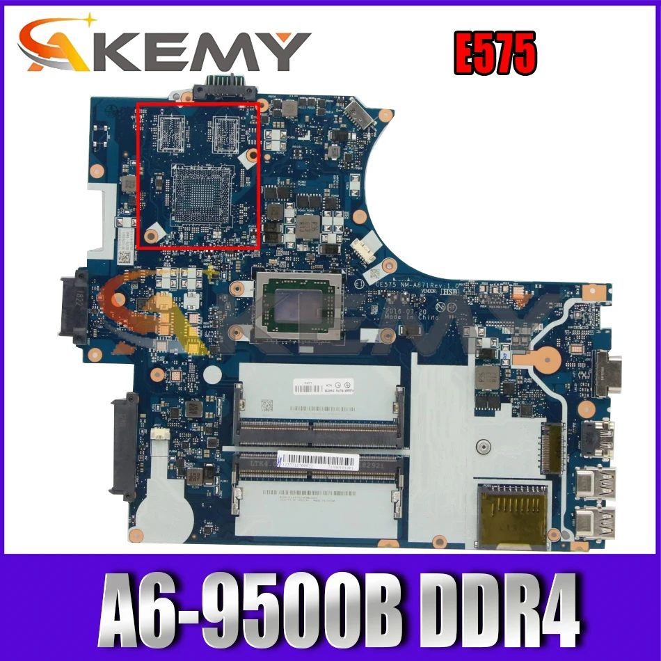 Akemy для Lenovo ThinkPad E575 Материнская плата ноутбука Фирменная Новинка CE575 NM-A871 процессор A6-9500B DDR4 100% тесты работы FRU 01HW709 01HW710
Akemy для Lenovo ThinkPad E575 Материнская плата ноутбука Фирменная Новинка CE575 NM-A871 процессор A6-9500B DDR4 100% тесты работы FRU 01HW709 01HW710