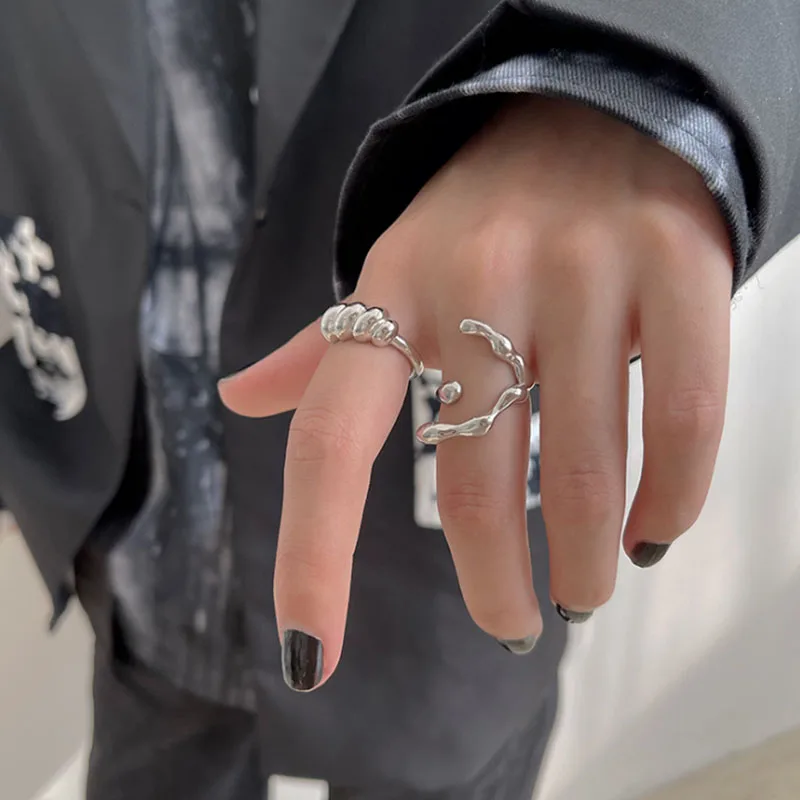 925 Sterling Silver Irregular Texture Twist Ring Female Simple Unique Design Sense Smooth Trend Fashion Party Couple
925 Sterling Silver Irregular Texture Twist Ring Female Simple Unique Design Sense Smooth Trend Fashion Party Couple