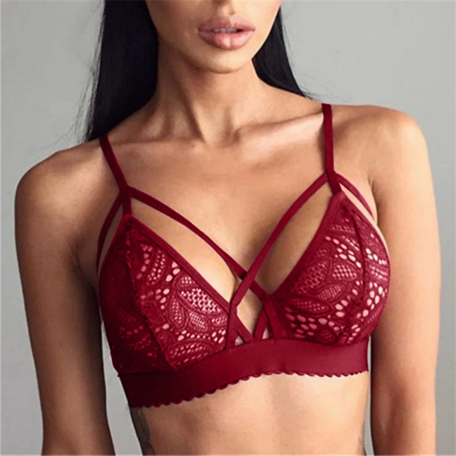 Sexy Women's Lace Hollow Out Bra Solid Color Without Steel Ring Slim Underwear Female Plus Size 3xl Bralette Top Exotic Lingerie
Sexy Women's Lace Hollow Out Bra Solid Color Without Steel Ring Slim Underwear Female Plus Size 3xl Bralette Top Exotic Lingerie