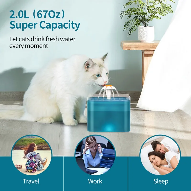 ZL Cat Water Fountain Pet USB Automatic Water Dispenser Dog Drinking Quiet Drinker Auto Feeder (without Adapter) Dropshipping
ZL Cat Water Fountain Pet USB Automatic Water Dispenser Dog Drinking Quiet Drinker Auto Feeder (without Adapter) Dropshipping
