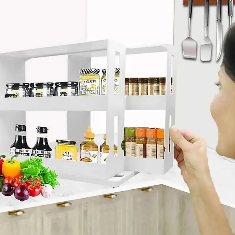 Kitchen Spice Rack Multi-functional Rotating Rack Food Storage Tray Seasoning Tray Kitchen Shelves Kitchen Accessories
Kitchen Spice Rack Multi-functional Rotating Rack Food Storage Tray Seasoning Tray Kitchen Shelves Kitchen Accessories