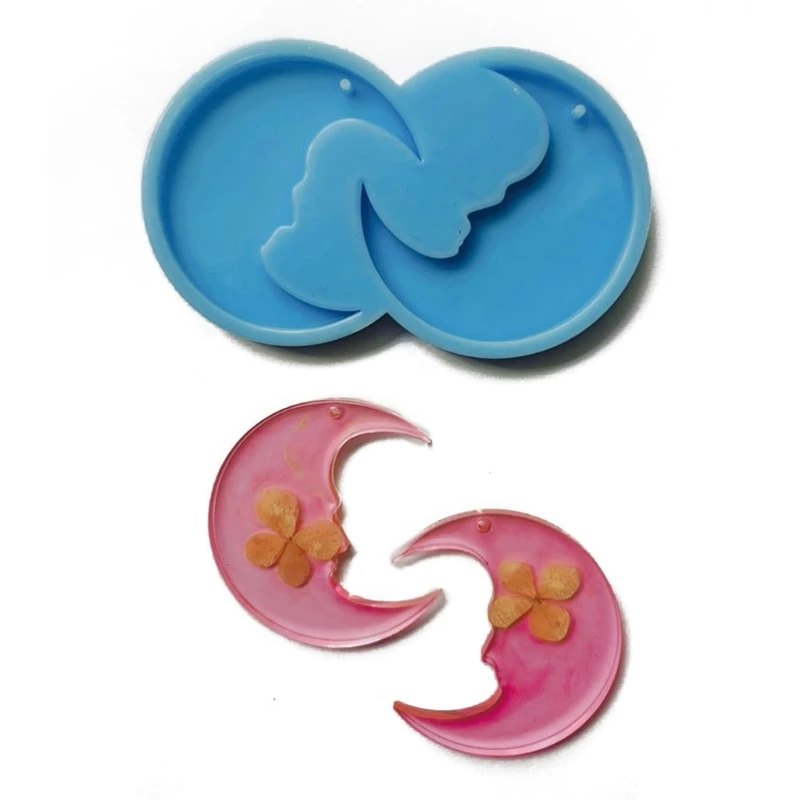 Moon Earrings Epoxy Resin Mold Keychain Pendant Silicone Mould DIY Crafts Tool X7YA
Moon Earrings Epoxy Resin Mold Keychain Pendant Silicone Mould DIY Crafts Tool X7YA