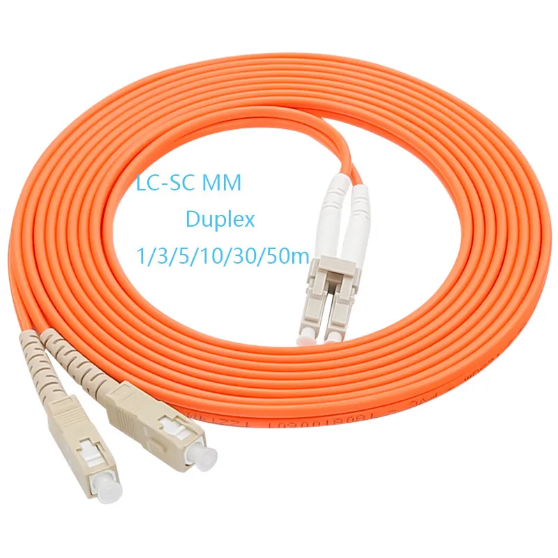 

5PCS/lot LC/UPC-SC/UPC fiber optic patch cord 1M 2M 3M 5M Duplex Multimode cable LC-SC optical fibre jumper MM DX free shipping
