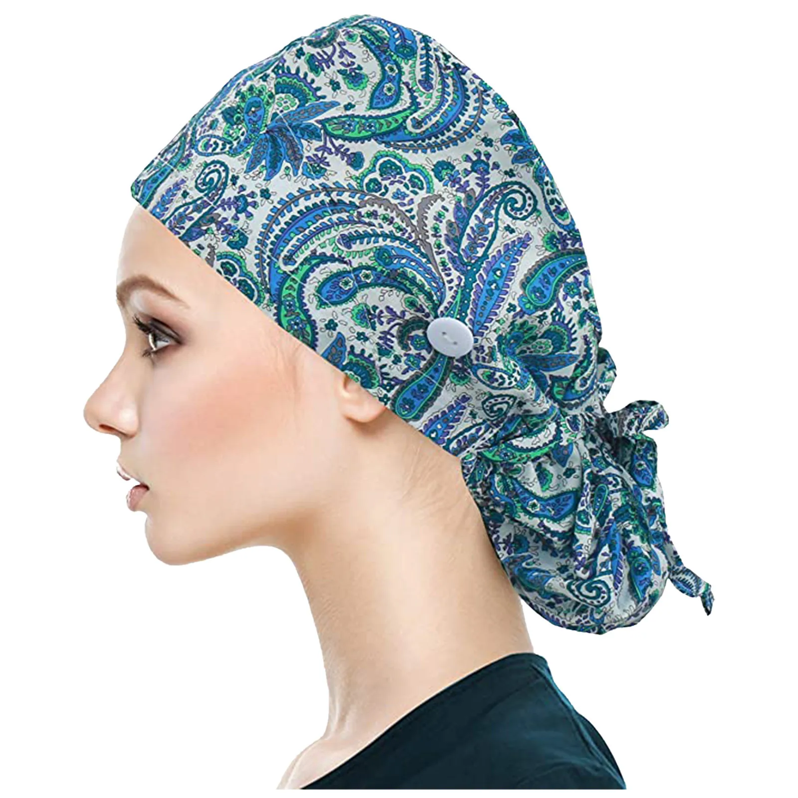 Unisex Cotton Nursing Scrubs Cap With Buttons Ear Protection Sweatproof Breathable Paisley Print Nurse Hats For Women Men A40
Unisex Cotton Nursing Scrubs Cap With Buttons Ear Protection Sweatproof Breathable Paisley Print Nurse Hats For Women Men A40