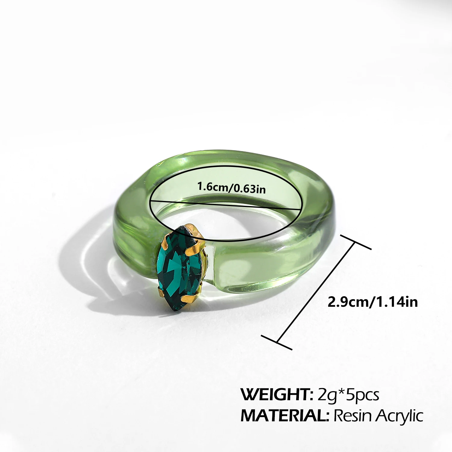 Korean Fashion Transparent Resin Acrylic Rings for Women Girls Charm Rhinestone Colorful Finger Ring Female Jewelry Gift
Korean Fashion Transparent Resin Acrylic Rings for Women Girls Charm Rhinestone Colorful Finger Ring Female Jewelry Gift