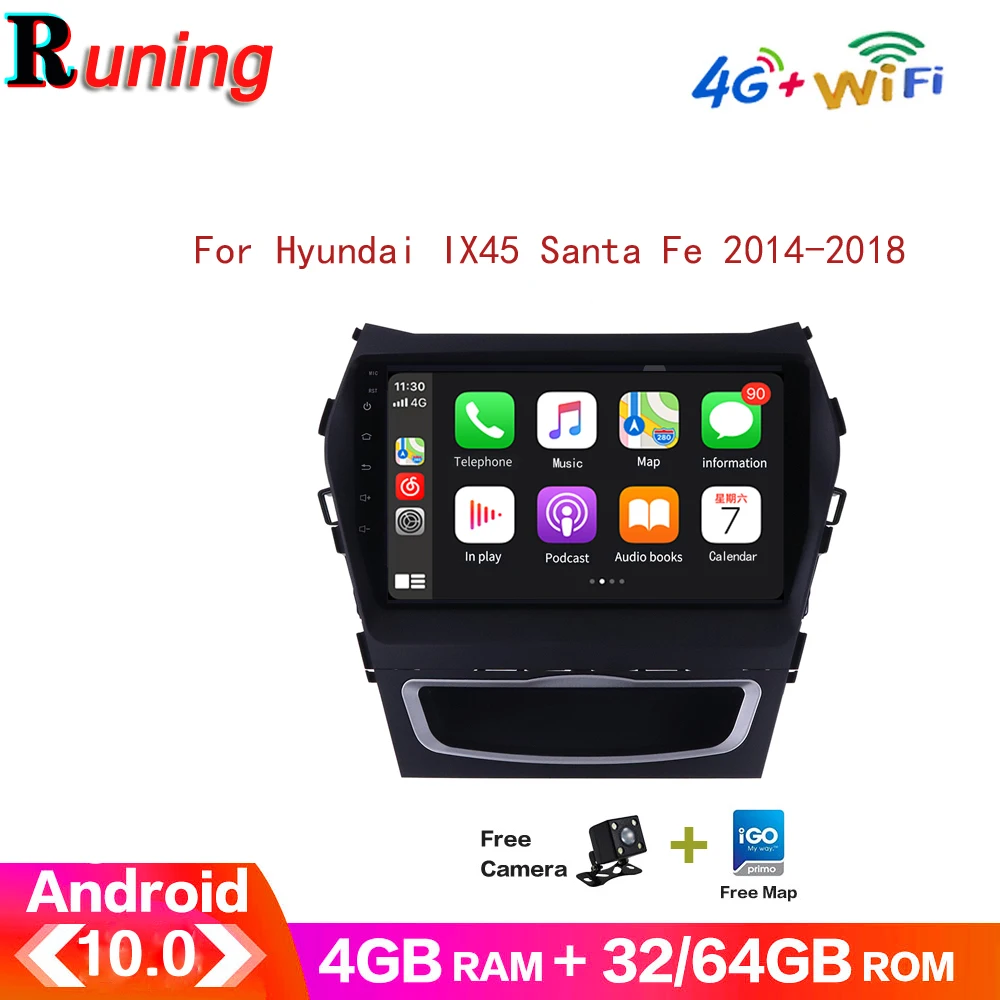 64G Android 10.0 Car Radio Stereo Multimedia Player For Hyundai IX45 Santa Fe 2014-2018 Audio Auto Video GPS Navigation HeadUnit
64G Android 10.0 Car Radio Stereo Multimedia Player For Hyundai IX45 Santa Fe 2014-2018 Audio Auto Video GPS Navigation HeadUnit