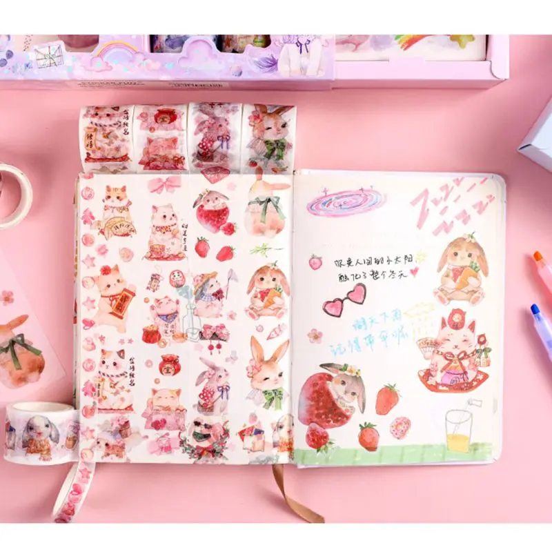 Cute Cartoon Animal Washi Tape Japanese Paper Stickers Set Adhesive Masking Label Scrapbooking Stationery
Cute Cartoon Animal Washi Tape Japanese Paper Stickers Set Adhesive Masking Label Scrapbooking Stationery