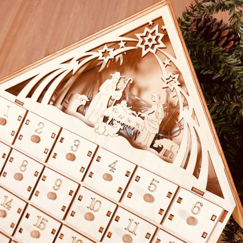 Basswood Advent DIY Calendar with 4 Watercolor Pen 24 Pull-out Drawers LED Light Christmas Decoration Ornaments Gift
Basswood Advent DIY Calendar with 4 Watercolor Pen 24 Pull-out Drawers LED Light Christmas Decoration Ornaments Gift
