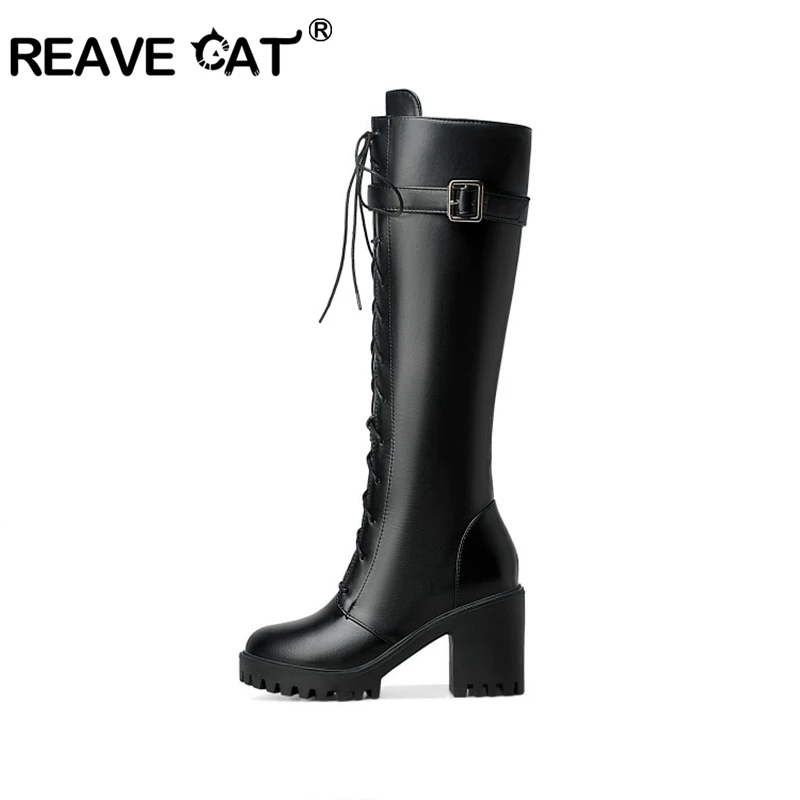 Мотоциклетные сапоги REAVE CAT, осенние сапоги до колена из искусственной кожи, с круглым носком, на квадратном каблуке, с застежкой-молнией, Клу...
Мотоциклетные сапоги REAVE CAT, осенние сапоги до колена из искусственной кожи, с круглым носком, на квадратном каблуке, с застежкой-молнией, Клу...