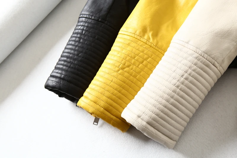 Women Yellow Faux Leather Moto Zip Coats Blazer PU Biker Jacket jaqueta couro Rock cuir chaqueta mujer 
Women Yellow Faux Leather Moto Zip Coats Blazer PU Biker Jacket jaqueta couro Rock cuir chaqueta mujer