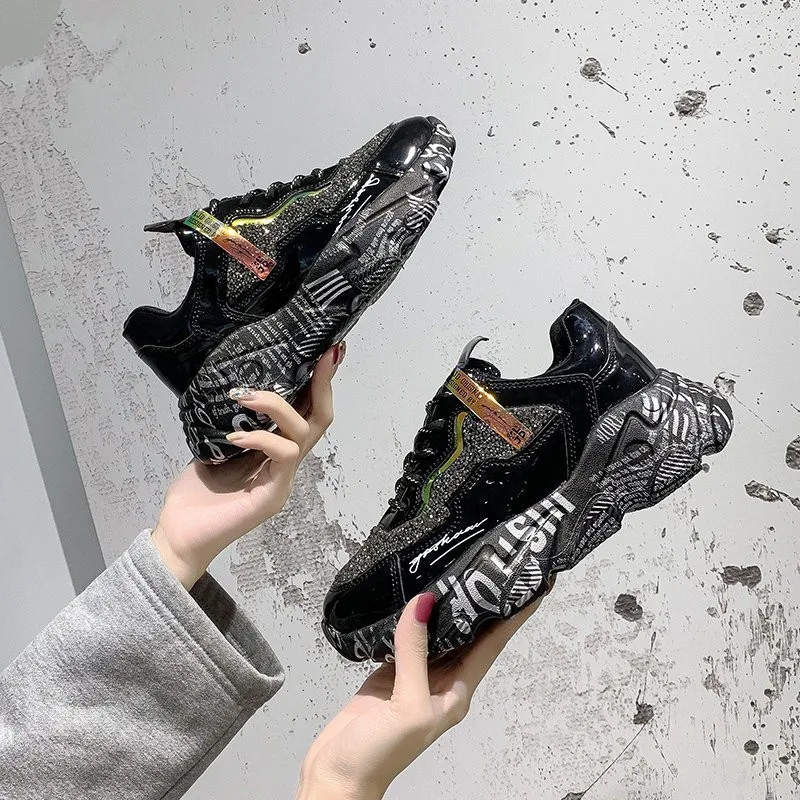 Designer Women Sneakers New Fashion Sequins Thick Sole Sport Ladies Vulcanized Shoes Platform Sneakers Women Zapatillas De Mujer
Designer Women Sneakers New Fashion Sequins Thick Sole Sport Ladies Vulcanized Shoes Platform Sneakers Women Zapatillas De Mujer