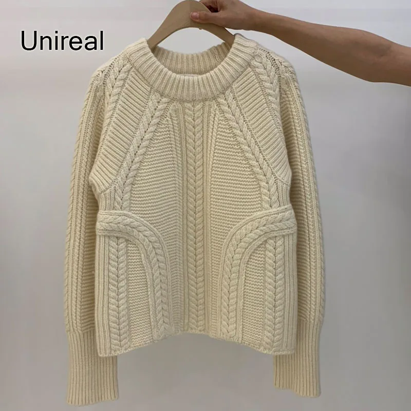 Женский вязаный свитер Unireal, пуловер в уличном стиле, джемпер для осени и зимы, 2022
Женский вязаный свитер Unireal, пуловер в уличном стиле, джемпер для осени и зимы, 2022