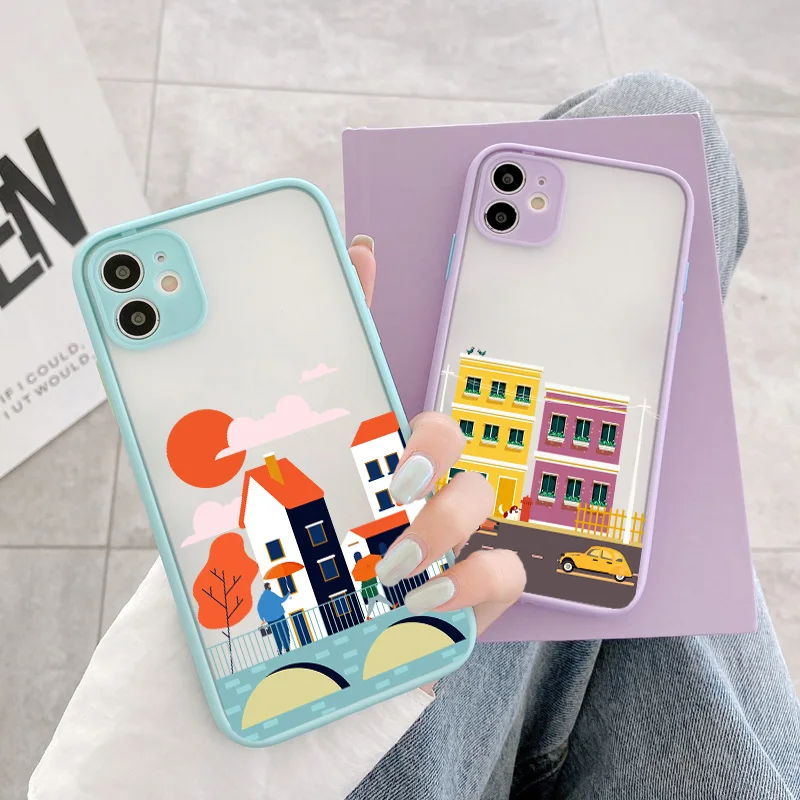 Hand Painted Street House Phone Case For iPhone 6S 7 8 Plus SE2020 12 13 mini 11 pro max XS XR XS Max Hard shockproof Back Cover
Hand Painted Street House Phone Case For iPhone 6S 7 8 Plus SE2020 12 13 mini 11 pro max XS XR XS Max Hard shockproof Back Cover