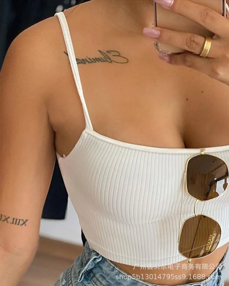 WEPBEL Women Sexy Strap Crop Top Ladies New Fashion Elegant Sleeveless Halter Short T-shirt 
WEPBEL Women Sexy Strap Crop Top Ladies New Fashion Elegant Sleeveless Halter Short T-shirt