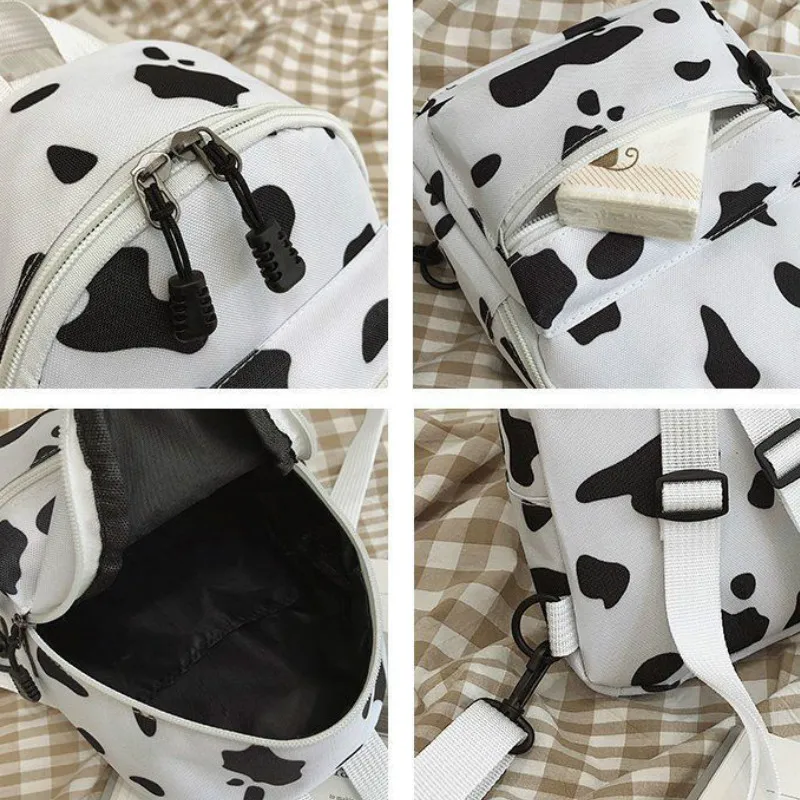 Backpacks Women Cow Printed Canvas Mini Bags Fresh Korean Style Ulzzang Fashion All-match Students Teens Unisex Change Female
Backpacks Women Cow Printed Canvas Mini Bags Fresh Korean Style Ulzzang Fashion All-match Students Teens Unisex Change Female