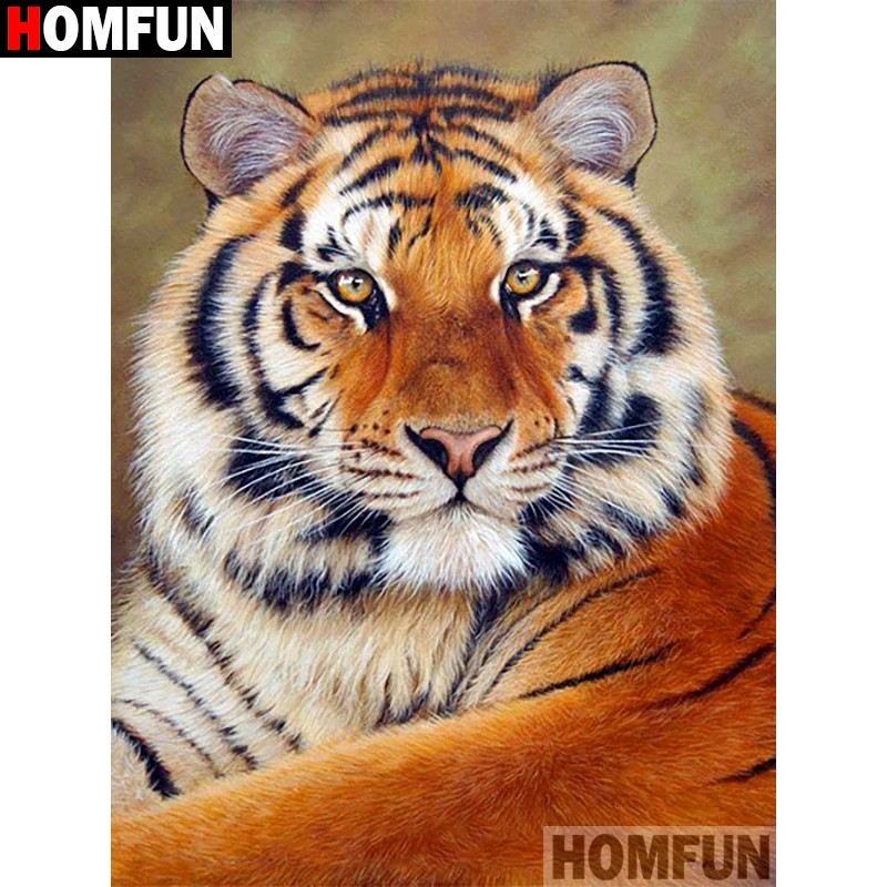 HOMFUN Paint With Diamond Embroidery "Animal tiger" Diamond Painting Full Square Round Picture Of Rhinestone Decor A27285
HOMFUN Paint With Diamond Embroidery "Animal tiger" Diamond Painting Full Square Round Picture Of Rhinestone Decor A27285