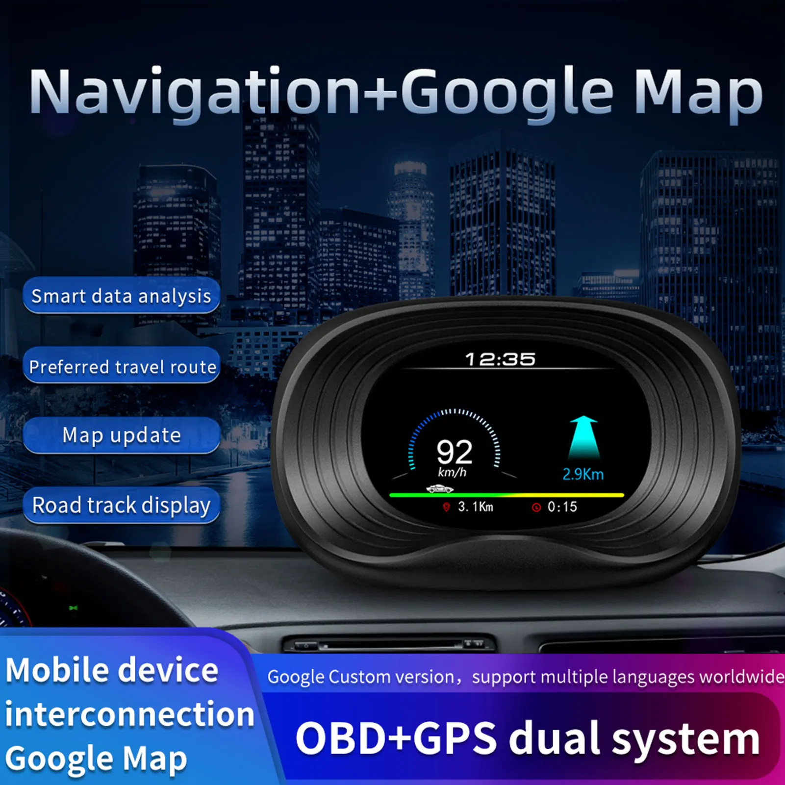 Дисплей на лобовом стекле, HUD OBD + GPS, 2 в 1, дополнительная навигация, бортовой компьютер, цифровой одометр
Дисплей на лобовом стекле, HUD OBD + GPS, 2 в 1, дополнительная навигация, бортовой компьютер, цифровой одометр