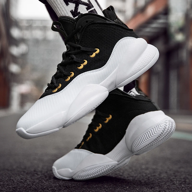 2021 Fashion Breathable Basketball Shoes High Top Cushioning Basketball Sneakers Men Non-Slip Outdoor Sport Shoes for Athletic
2021 Fashion Breathable Basketball Shoes High Top Cushioning Basketball Sneakers Men Non-Slip Outdoor Sport Shoes for Athletic