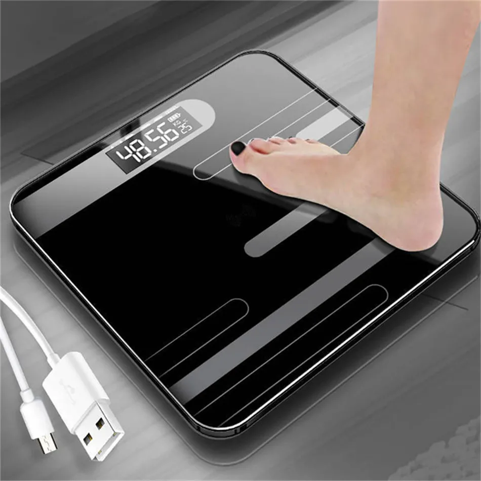 New Bathroom Floor Body Scale Glass Smart Electronic Scales USB Charging LCD Display Body Weighing Home Digital Weight Scale
New Bathroom Floor Body Scale Glass Smart Electronic Scales USB Charging LCD Display Body Weighing Home Digital Weight Scale