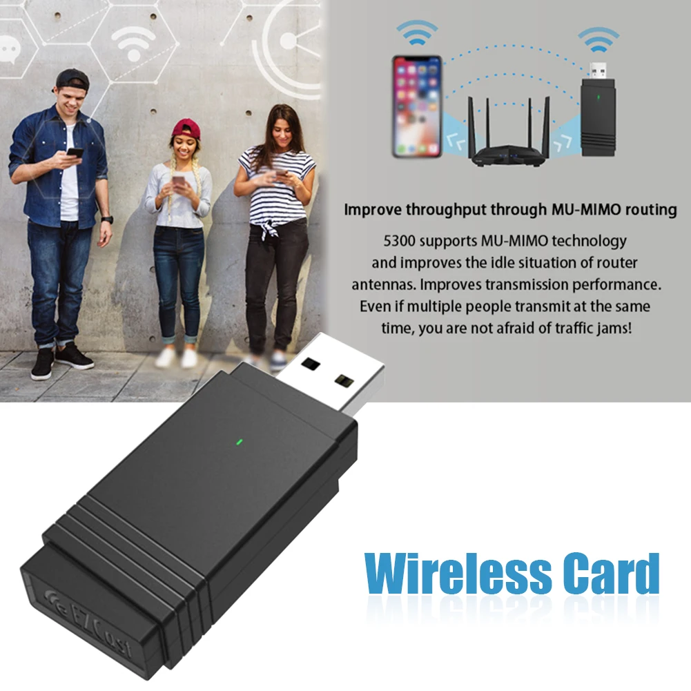 1200Mbps ABS Dual Band Network Card Universal WIFI Desktop Home Office Fast Transmission Anti Interference USB Wireless Adapter
1200Mbps ABS Dual Band Network Card Universal WIFI Desktop Home Office Fast Transmission Anti Interference USB Wireless Adapter