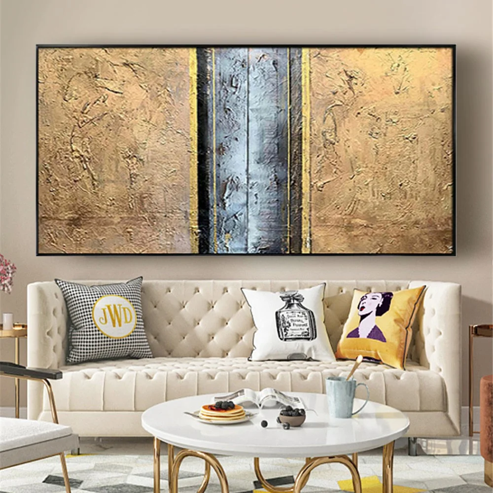 100% Handmade Abstract Oil Painting Retro nostalgia Modern Wall Art gold gray Decorative artwork For Living Room
100% Handmade Abstract Oil Painting Retro nostalgia Modern Wall Art gold gray Decorative artwork For Living Room