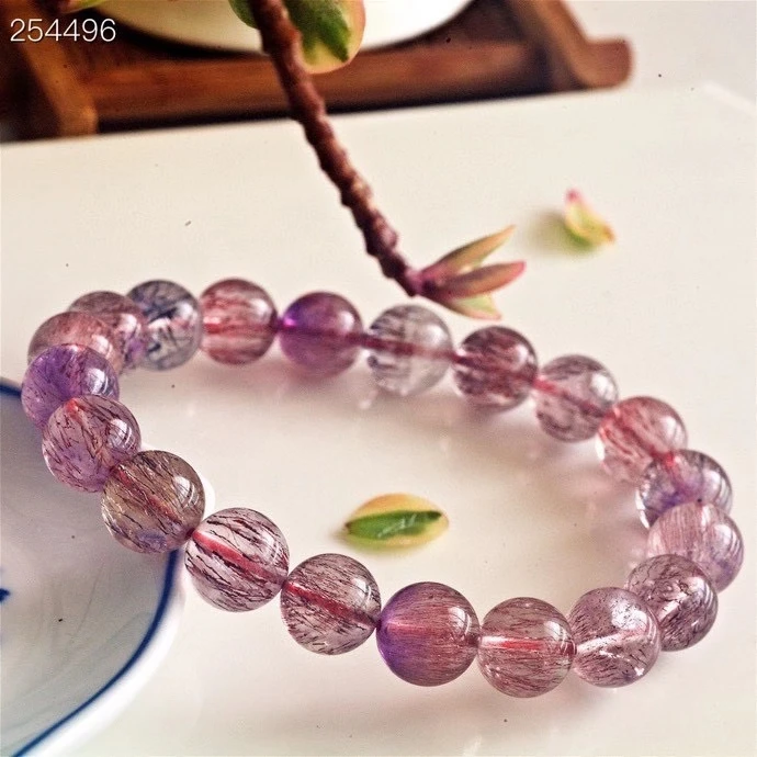 Natural Colorful Super Seven 7 Rutilated Quartz Bracelet 9.8mm Clear Round Beads Crystal For Women Men AAAAAA Genuine 
Natural Colorful Super Seven 7 Rutilated Quartz Bracelet 9.8mm Clear Round Beads Crystal For Women Men AAAAAA Genuine