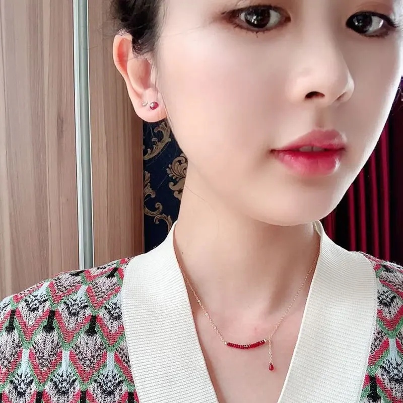 DAIMI Faceted Ruby Pendant Color Treasure Starry 14k Gold Injection Genuine Gemstones Clavicle Chain Smile Necklace
DAIMI Faceted Ruby Pendant Color Treasure Starry 14k Gold Injection Genuine Gemstones Clavicle Chain Smile Necklace