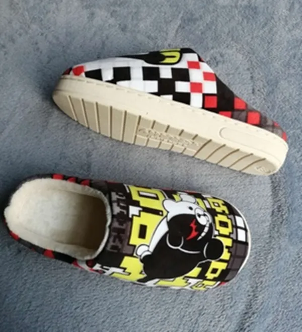 Danganronpa Black White Bear Monokuma Cartoon Shoes Anime Velvet Home Slippers For Men and Women 
Danganronpa Black White Bear Monokuma Cartoon Shoes Anime Velvet Home Slippers For Men and Women
