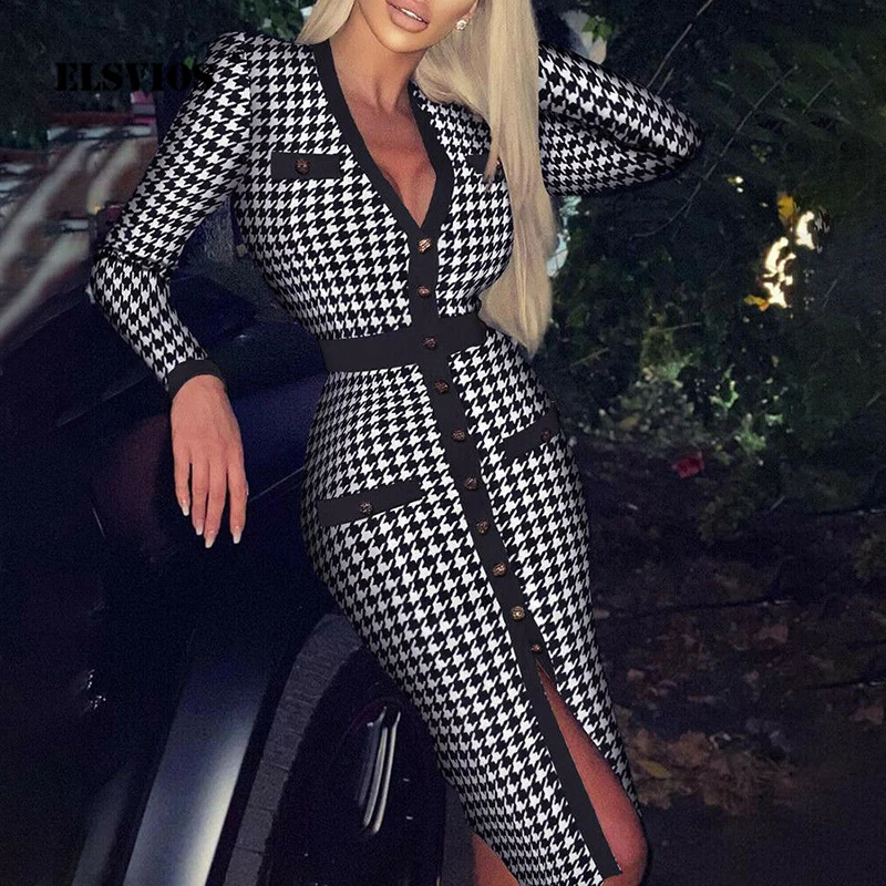 Женское платье с длинным рукавом, V-образным вырезом, набедренным платьем, элегантное облегающее платье в стиле ретро, с гусиными лапками, на...
Женское платье с длинным рукавом, V-образным вырезом, набедренным платьем, элегантное облегающее платье в стиле ретро, с гусиными лапками, на...