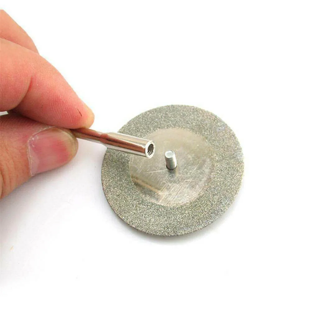 10pcs Diamond Cutting Off Disc Saw Blade Grinding Wheel For Glass Jade Cutting Slices Including 2 Mandrel Rotary Power Tool
10pcs Diamond Cutting Off Disc Saw Blade Grinding Wheel For Glass Jade Cutting Slices Including 2 Mandrel Rotary Power Tool