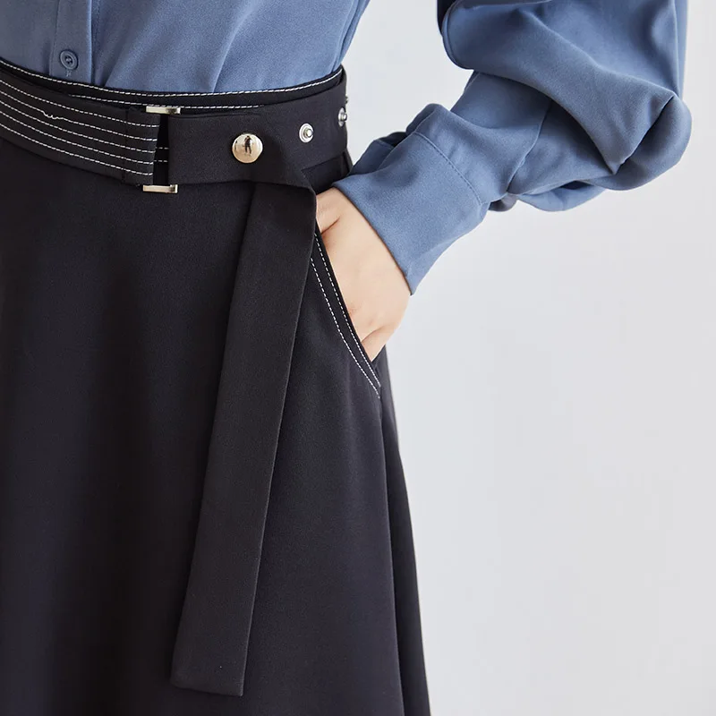 Summer Women's Solid Vintage Knee Length Skirt Casual A-Line Female Mid-Length Loose High Waist Elegant Skirts With Belt B13201X
Summer Women's Solid Vintage Knee Length Skirt Casual A-Line Female Mid-Length Loose High Waist Elegant Skirts With Belt B13201X