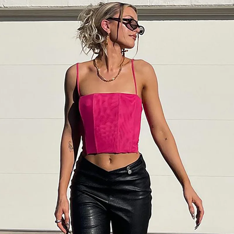 Pink Pullover Sleeveless Camisole Cropped Summer Harajuku Casual Women's Fahsion Streetwear Y2k Cute Tube Top
Pink Pullover Sleeveless Camisole Cropped Summer Harajuku Casual Women's Fahsion Streetwear Y2k Cute Tube Top